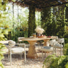 Annika Cream Textured Outdoor Dining Arm Chair Model: TOV-O69106