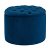Queen Navy Velvet Storage Ottoman Model: TOV-OC141