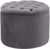 Queen Grey Velvet Storage Ottoman Model: TOV-OC145