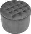 Queen Grey Velvet Storage Ottoman Model: TOV-OC145