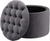 Queen Grey Velvet Storage Ottoman Model: TOV-OC145