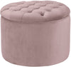 Queen Blush Velvet Storage Ottoman Model: TOV-OC146
