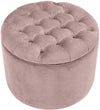 Queen Blush Velvet Storage Ottoman Model: TOV-OC146