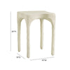 Skully Cream Textured Side Table Model: TOV-OC18622