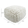 Cathy Cream Woven Pouf Model: TOV-OC18665