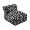 Chiara Indoor / Outdoor Black Accent Pouf Model: TOV-OC18687