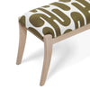 Arielle Olive & White Embroidered Bench Model: TOV-OC18726