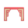 Suzie Coral Pink & Rattan Console Table Model: TOV-OC54206