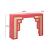 Suzie Coral Pink & Rattan Console Table Model: TOV-OC54206