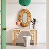 Suzie Cream & Rattan Console Table Model: TOV-OC54207