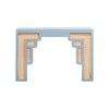 Suzie Pastel Blue & Rattan Console Table Model: TOV-OC54209