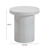 Darcy White Concrete Indoor / Outdoor Side Table Model: TOV-OC54291