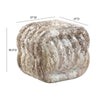 Love Knot Breccia Capraia Faux Marble Indoor / Outdoor Accent Stool Model: TOV-OC54335