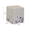 Brut Travertine & Breccia Concrete Indoor / Outdoor Side Table Model: TOV-OC54357