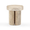 Sheila Travertine Textured Concrete Side Table Model: TOV-OC54466