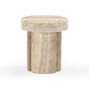 Sheila Travertine Textured Concrete Side Table Model: TOV-OC54466