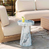 Zara Aegean Marble Indoor / Outdoor Side Table Model: TOV-OC54478