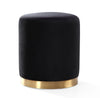 Opal Black Velvet Ottoman -Gold Base Model: TOV-OC6120