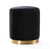 Opal Black Velvet Ottoman -Gold Base Model: TOV-OC6120