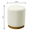 Opal Cream Velvet Ottoman with Gold Base Model: TOV-OC6156