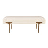 Brno White Waived Velvet Bench Model: TOV-OC6207