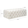 Kaylee Cream Velvet Ottoman Model: TOV-OC6314