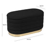 Lillian Black Velvet Storage Bench Model: TOV-OC68152
