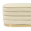 Lillian Cream Velvet Storage Bench Model: TOV-OC68153