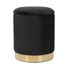 Zoe Black Velvet Storage Ottoman Model: TOV-OC68155