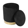 Zoe Black Velvet Storage Ottoman Model: TOV-OC68155