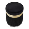 Melody Black Tasseled Ottoman Model: TOV-OC68211