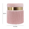 Melody Blush Tasseled Ottoman Model: TOV-OC68212