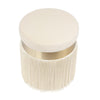 Melody Cream Tasseled Ottoman Model: TOV-OC68213
