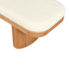 Ollie White Performance Boucle Wooden Bench Model: TOV-OC68605