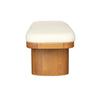 Ollie White Performance Boucle Wooden Bench Model: TOV-OC68605