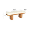 Ollie White Performance Boucle Wooden Bench Model: TOV-OC68605