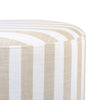 Dex Beige Striped Linen Ottoman Model: TOV-OC68884