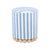 Dex Pastel Blue Striped Linen Ottoman Model: TOV-OC68885