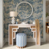 Dex Pastel Blue Striped Linen Ottoman Model: TOV-OC68885