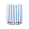 Dex Pastel Blue Striped Linen Ottoman Model: TOV-OC68885