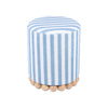 Dex Pastel Blue Striped Linen Ottoman Model: TOV-OC68885