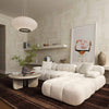 Calliope Cream Vegan Shearling Modular Ottoman Model: TOV-OC68921