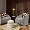 Stefanie Cream Velvet Ottoman Model: TOV-OC69062
