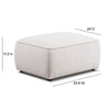 Travie White Sand Performance Corduroy Velvet Ottoman Model: TOV-OC69172