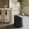 Shag Me Black Performance Vegan Leather Ottoman Model: TOV-OC69193