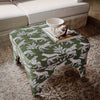 Raji Olive Green Leopard Jacquard Ottoman Model: TOV-OC69200