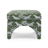 Raji Olive Green Leopard Jacquard Ottoman Model: TOV-OC69200