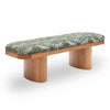 Ollie Olive Green Leopard Jacquard Bench Model: TOV-OC69224
