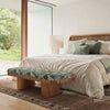 Ollie Olive Green Leopard Jacquard Bench Model: TOV-OC69224