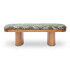 Ollie Olive Green Leopard Jacquard Bench Model: TOV-OC69224